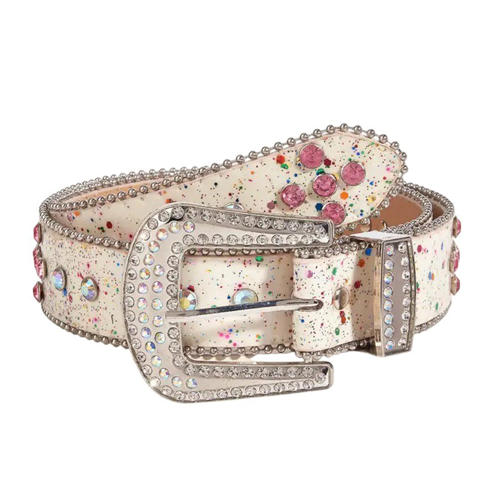 2000s rhinestone buckle belt boogzel clothing