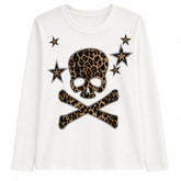 2007 era leopard skull long sleeve top boogzel clothing