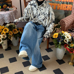 90s style floral print shirt boogzel clothing