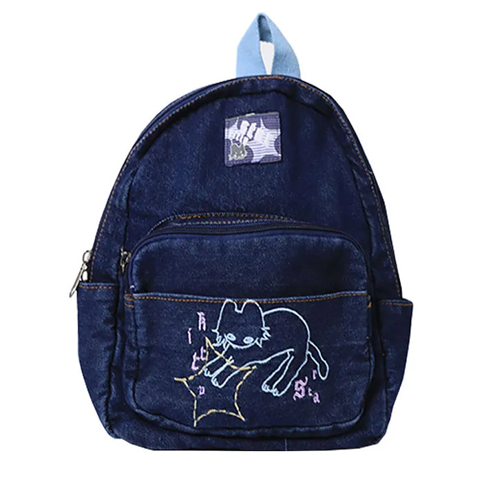 90s aesthetic denim backpack boogzel clothing