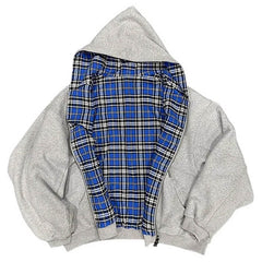 90s plaid reversible hooded jacket boogzel clothing