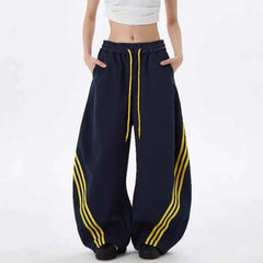 90s side stripe baggy sweatpants boogzel clothing