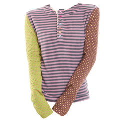 90s striped polka dot long sleeve top boogzel clothing