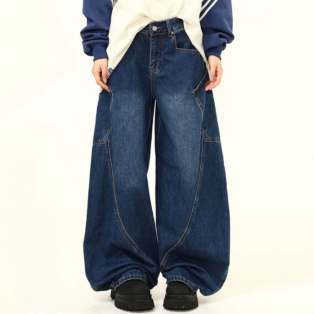 90s style wide leg jeans boogzel clothing