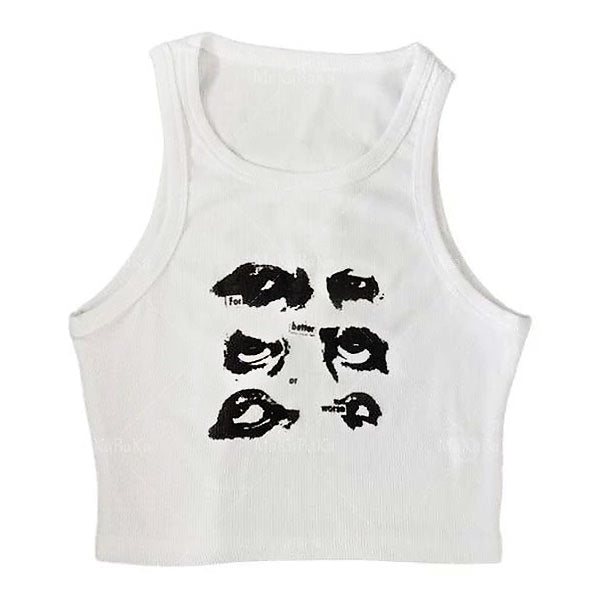 aesthetic eyes print top boogzel apparel