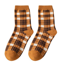 brown plaid socks boogzel apparel