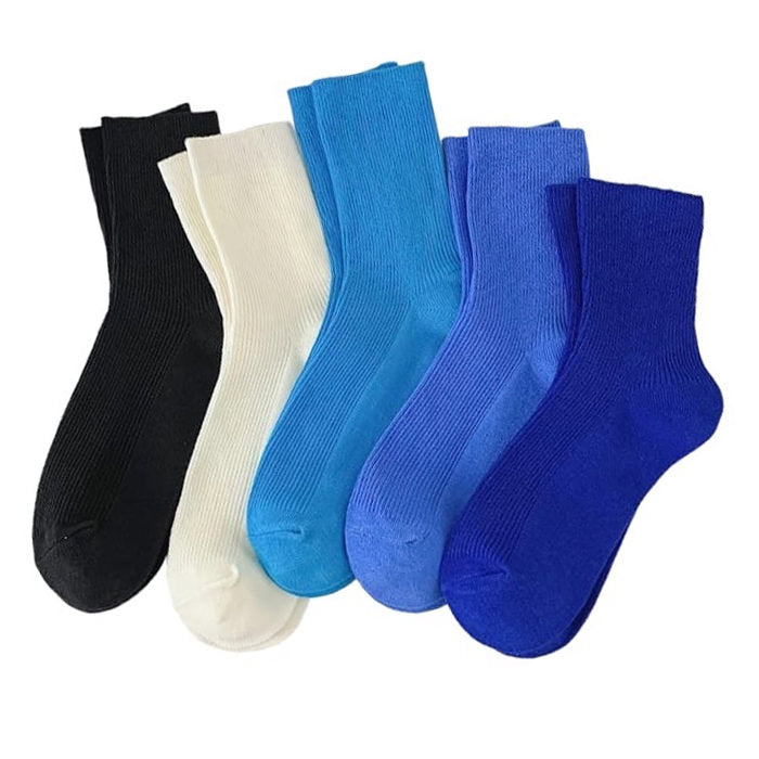 blue ribbed socks boogzel apparel