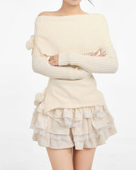 Ballerina Core Ruffled Lace Skirt - Boogzel Clothing - BBallerina core aesthetic