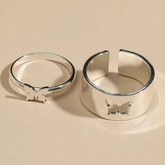 Butterfly Matching Couple Rings boogzel apparel