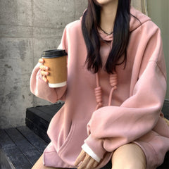Casual-Loose-Fit-pink-Knot-Hoodie-boogzel-clothing_3