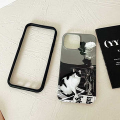 cat rose iphone case boogzel apparel