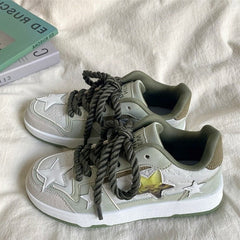 Grey Clear Star Sneakers - boogzel clothing