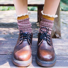 ruffled knit socks boogzel apparel