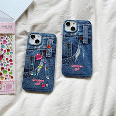 y2k denim phone case boogzel apparel
