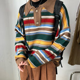 stripe collar sweater boogel apparel