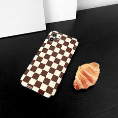 brown checkered iphone case boogzel apparel