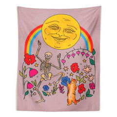 dancing cat wall tapestry boogzel apparel