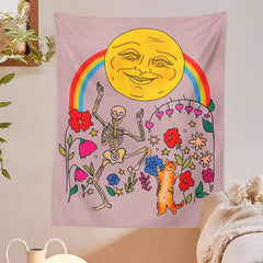 dancing cat wall tapestry boogzel apparel