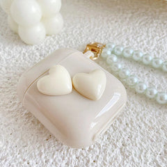heart pearl chain airpods case boogzel apparel