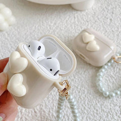 heart pearl chain airpods case shop