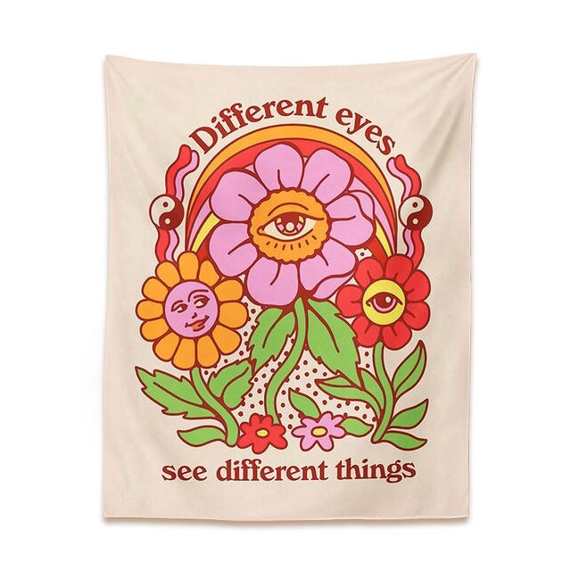 Different Eyes See Different Things Tapestry boogzel apparel b