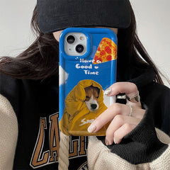 dog and pizza iphone case boogzel apparel