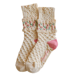 tulip flower socks boogzel apparel