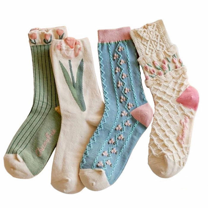 fairycore flower socks boogzel apparel