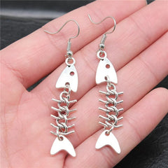 Fish Bone Drop Earrings boogzel clothing