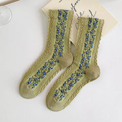 floral embroidery socks boogzel apparel