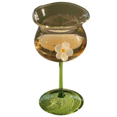 Flower-Designed Asymmetric Aesthetic Glass boogzel clothing