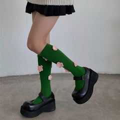 flower green socks boogzel apparel