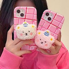 fluffy bear iphone case boogzel apparel