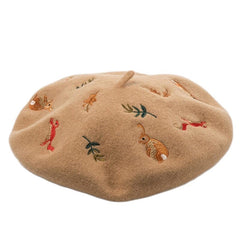 forest embroidered beret boogzel apparel