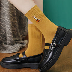 fox embroidery socks boogzel apparel