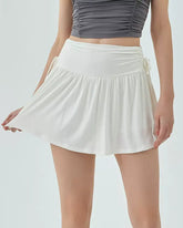 mini tennis skirt in white - white tennis skirt - boogzel tennis goods
