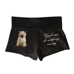 Girls Can Do Nothing Wrong Booty Shorts - cat print mini shorts - y2k shorts - boogzel clothing