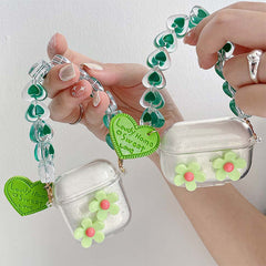 green flower airpods case boogzel apparel
