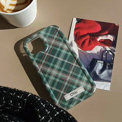 green plaid iphone case boogzel apparel