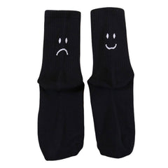 Happy & Sad Face Print Socks boogzel clothing