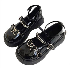 heart chain chunky sandals boogzel apparel