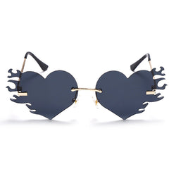 heart flame sunglasses boogzel apparel