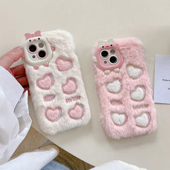 heart fluffy iphone case boogzel apparel