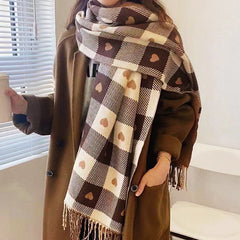 heart print scarf boogzel apparel