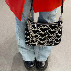 heart print bag boogzel apparel