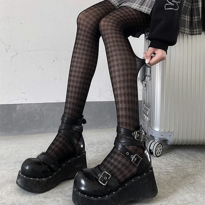 houndstooth tights boogzel apparel