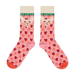 heart and cat socks boogzel apparel