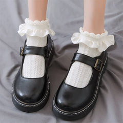 white ruffle socks boogzel apparel