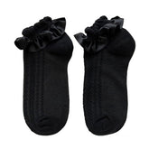 black ruffle socks boogzel apparel