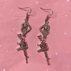 Love Roulette Gun Earrings boogzel clothing